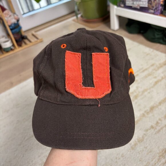 Y2K Brown‎ and Orange U Hat - Picture 1 of 4
